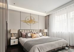 新中式家庭卧室装潢设计图片