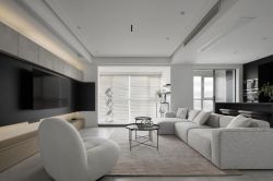 现代简约风格客厅白色沙发装饰图片
