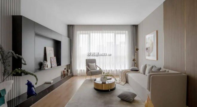 兰亭公寓140㎡现代简约风三室两厅装修案例