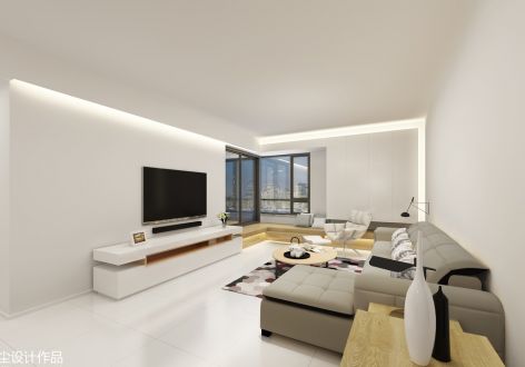 嘉富丽苑120平米现代风格三居装修案例