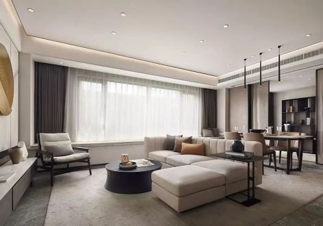 香悦湾131㎡现代风格三室两厅装修案例