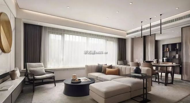 香悦湾131㎡现代风格三室两厅装修案例