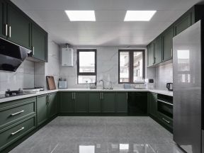 大户型厨房设计图 家庭厨房装修设计图 家庭厨房布置图