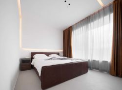 简约现代风格卧室窗帘装饰效果图