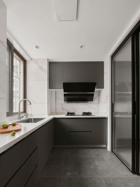 120平米三室两厅两卫现代厨房设计装修图