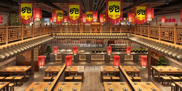 中餐厅中式风格400㎡设计方案