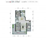 盘锦天玺城现代风格128平米三室两厅装修案例