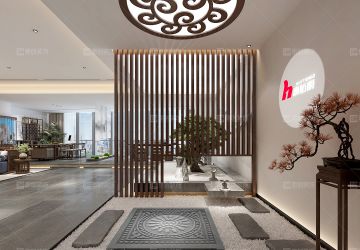 郑州高端会所中式风格1000平米装修案例