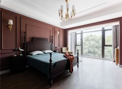 美式风格独栋别墅卧室装修设计图片