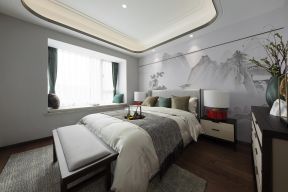卧室新中式装修效果图欣赏 新中式卧室装饰图片