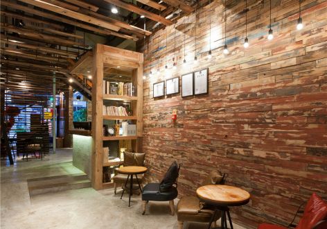 142平中式风格咖啡厅装修案例