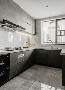 现代风格房子厨房整体设计效果图片