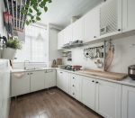 简约风格厨房白色橱柜设计效果图