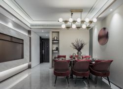 90平小三居新中式餐厅装修设计图片