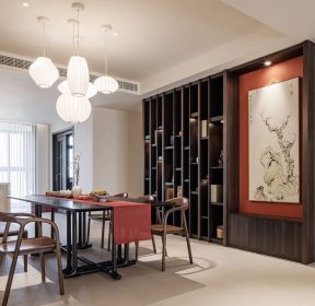 中式风格家装室内餐厅设计实景图-每日推荐