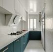 90平两室一厅厨房橱柜颜色装饰设计图