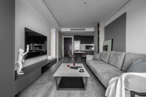 灰色客厅装修效果图 客厅沙发设计图 客厅沙发装饰