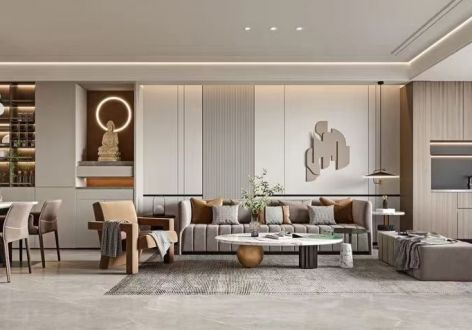 福星惠誉135㎡三居室现代风格装修案例