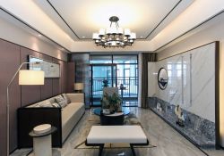 新中式风格客厅精装修设计实景图