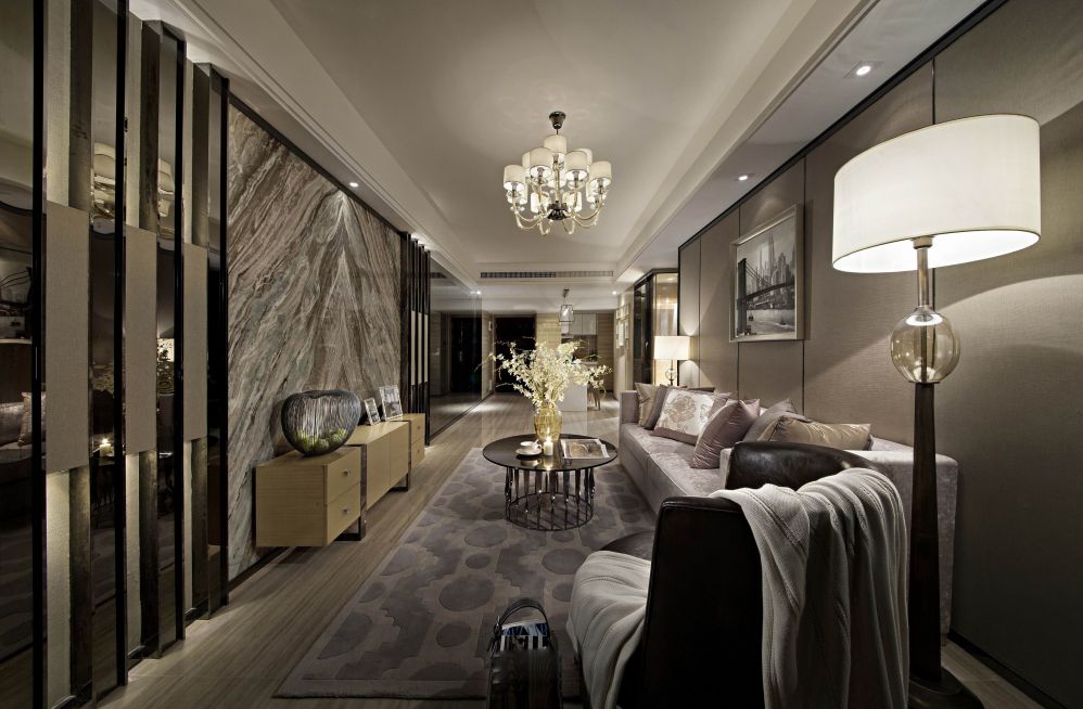 180平现代风格精装房客厅设计图