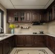 美式风格厨房实木橱柜装潢设计效果图