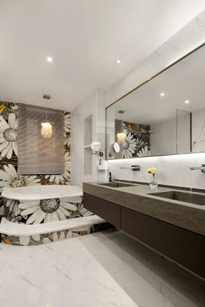 砖砌浴缸装修效果图片 卫生间浴缸效果图
