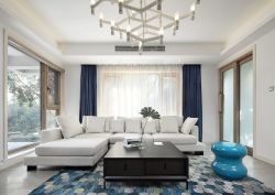 现代风格客厅家具沙发摆放效果图