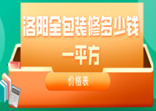 2023洛阳全包装修多少钱一平方(价格表)