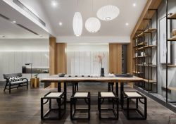 新中式别墅茶室装修设计图片2022