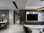 文登闵广新天地现代风格三居室135平米设计案例效果图