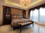 古典风格卧室床头背景墙设计效果图