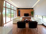 现代风格客厅实木地板装饰设计图片