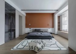 现代风格卧室地台床装潢设计图