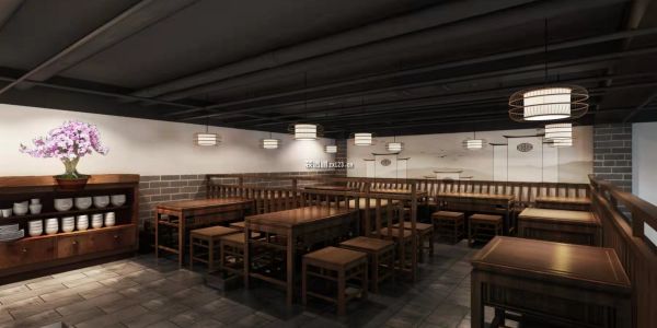 餐饮店新中式风格220㎡设计方案