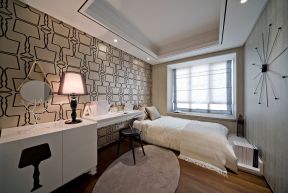 现代卧室效果图 现代卧室装修风格 卧室背景墙设计风格图