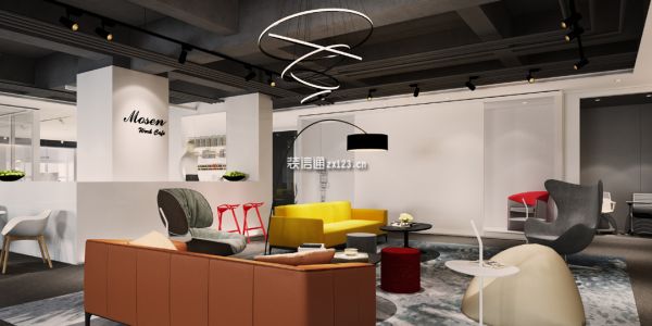 四川德阳市办公室工业风格600㎡设计方案
