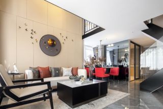 新中式风格公寓客厅装饰装饰图
