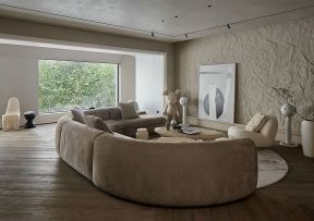 客厅弧形沙发装饰设计效果图