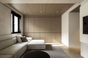 现代风格客厅木质吊顶设计图片
