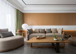 日式风格客厅沙发装修布置效果图
