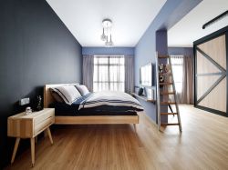 现代风格公寓卧室木地板设计图