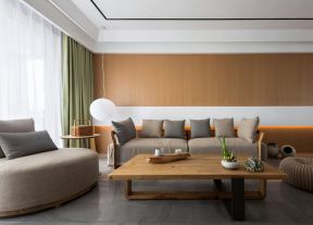 日式风格客厅沙发装修布置效果图