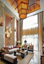 东南亚风格别墅客厅装修设计实景图