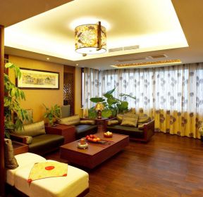 东南亚风格客厅木地板装饰效果图-每日推荐