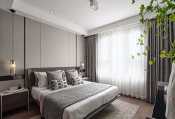 现代风格卧室窗帘装饰设计效果图片