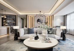 现代风格大户型客厅茶几装饰效果图