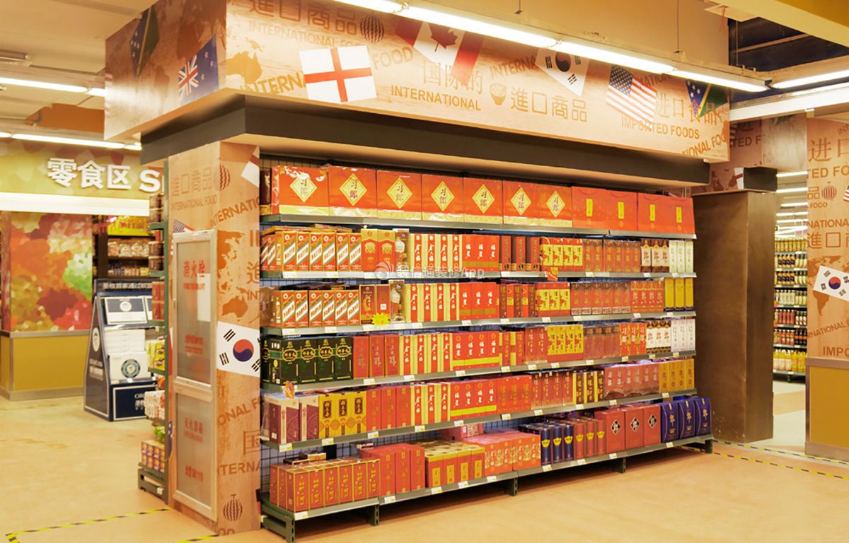 现代超市酒水,饮料,货架su草图模型下载-【集简空间】「每日更新」