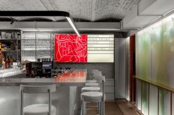 现代餐饮店吧台装潢设计效果图