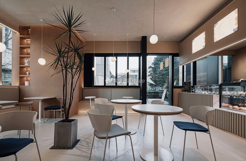 小型咖啡厅桌椅装饰设计效果图