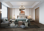 中海御湖世家320㎡美式轻奢风格五室两厅装修案例